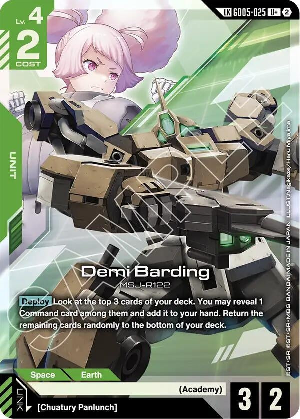 Image for Demi Barding (U+) (Link Rare) (GD05-025) (Freedom Ascension) (GD05) - Gundam Card Game