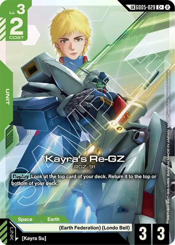 Image for Kayra's Re-GZ (C+) (Link Rare) (GD05-029) (Freedom Ascension) (GD05) - Gundam Card Game
