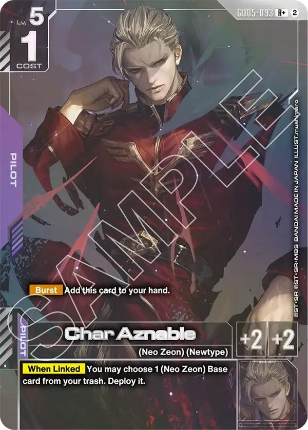 Image for Char Aznable (R+) (GD05-093) (Freedom Ascension) (GD05) - Gundam Card Game