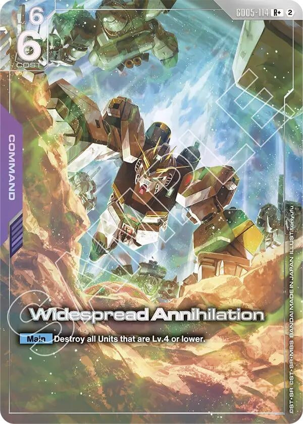 Image for Widespread Annihilation (R+) (GD05-114) (Freedom Ascension) (GD05) - Gundam Card Game