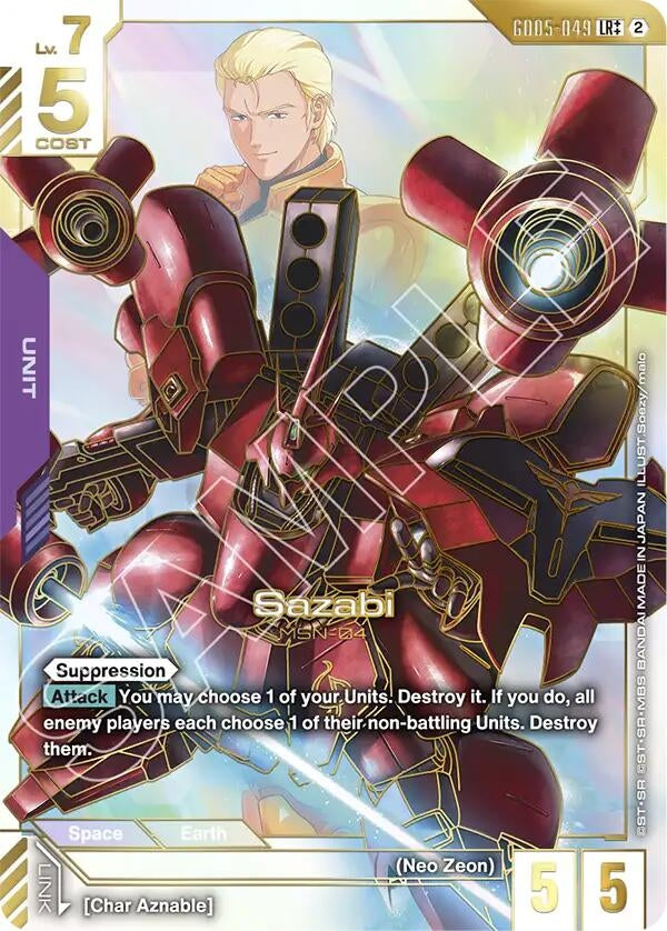 Image for Sazabi (LR++) (GD05-049) (Freedom Ascension) (GD05) - Gundam Card Game