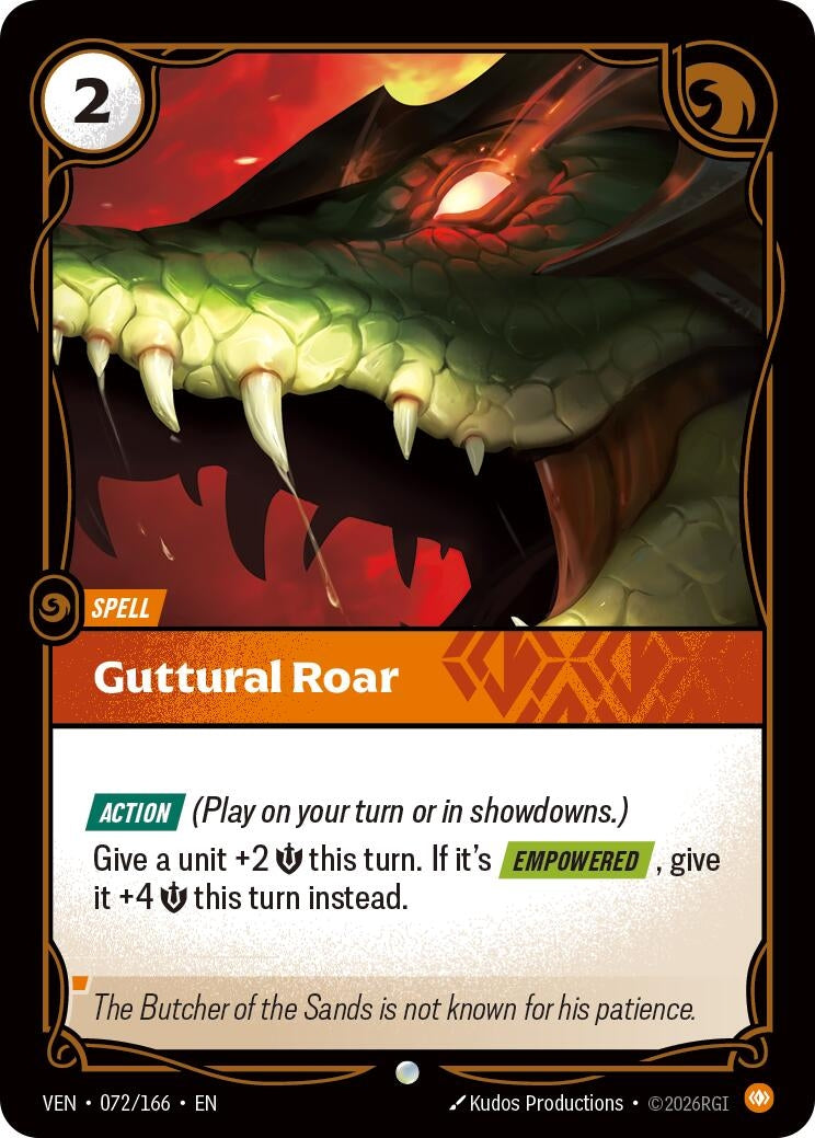 Guttural Roar (072/166) (Vendetta)