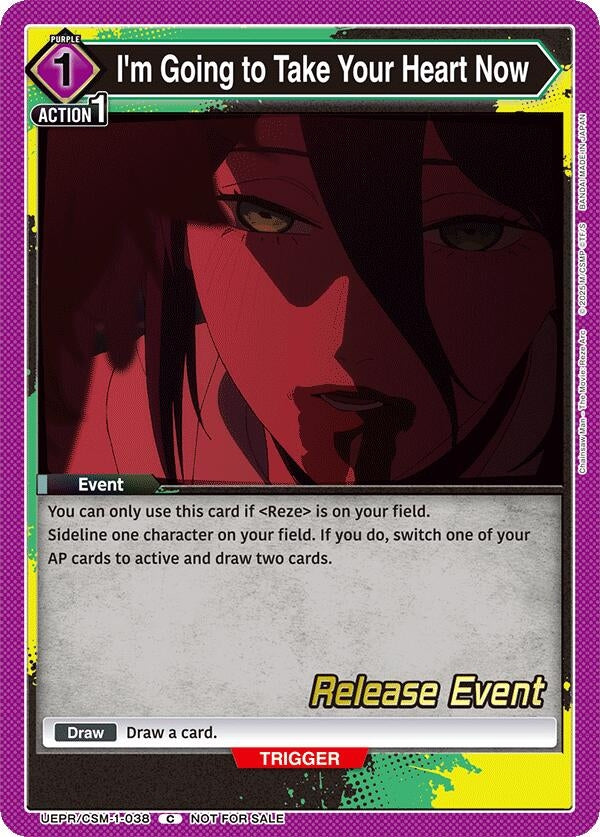Image for I'm Going to Take Your Heart Now (UE22BT/CSM-1-038) (UE22BT: CHAINSAW MAN Release Event) (UE22BT_RE) - Union Arena