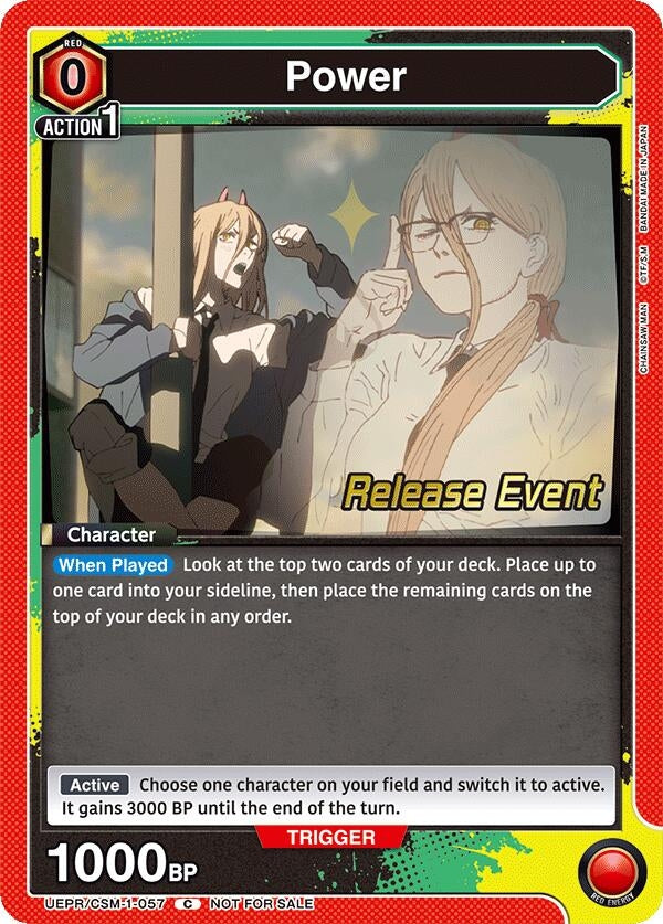 Image for Power (057) (UE22BT/CSM-1-057) (UE22BT: CHAINSAW MAN Release Event) (UE22BT_RE) - Union Arena