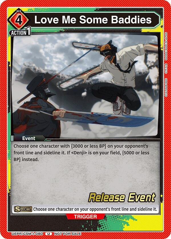Image for Love Me Some Baddies (UE22BT/CSM-1-080) (UE22BT: CHAINSAW MAN Release Event) (UE22BT_RE) - Union Arena