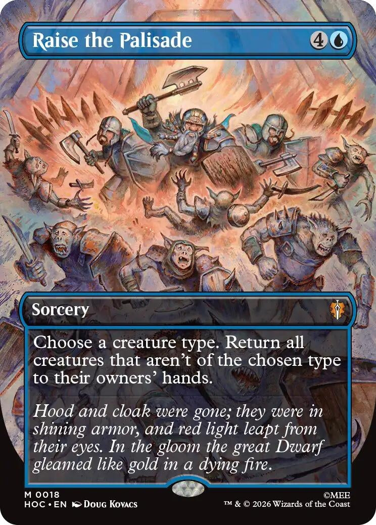 Image for Raise the Palisade (Borderless) (18) (The Hobbit: Eternal-Legal) (HOC) - Magic: The Gathering