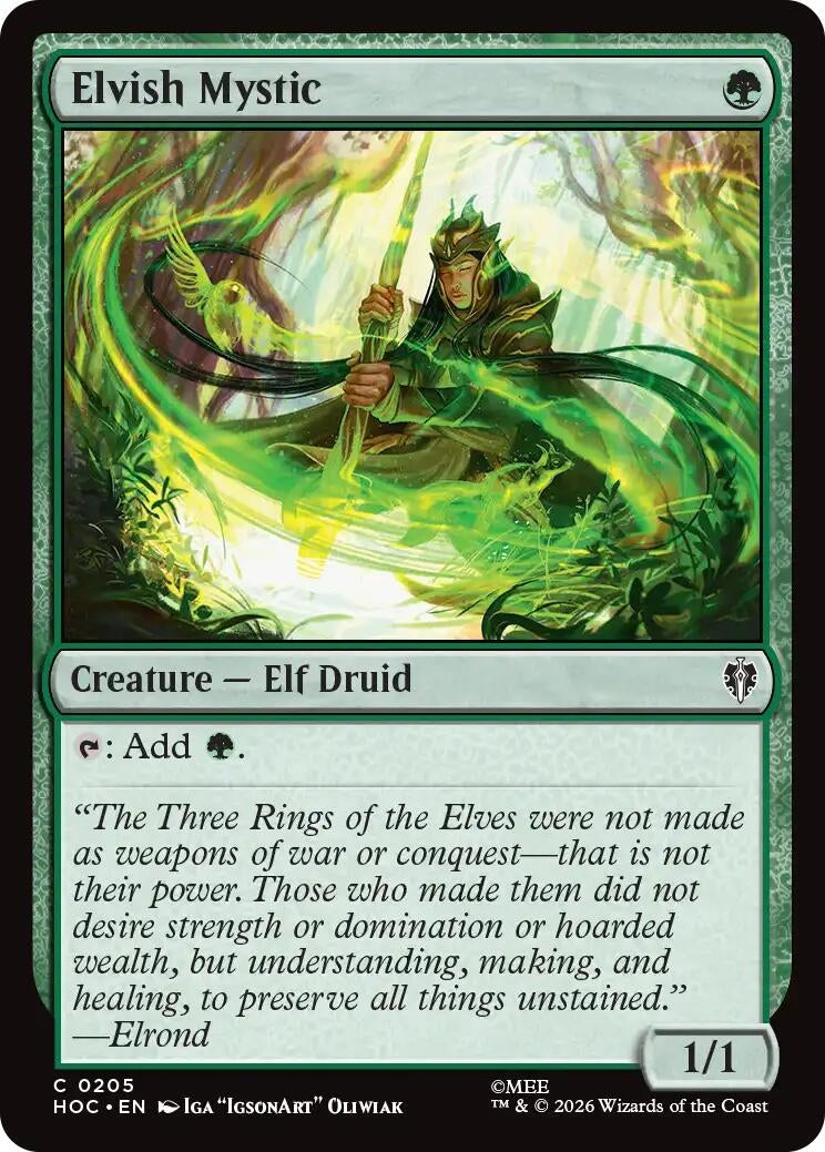Image for Elvish Mystic (205) (The Hobbit: Eternal-Legal) (HOC) - Magic: The Gathering