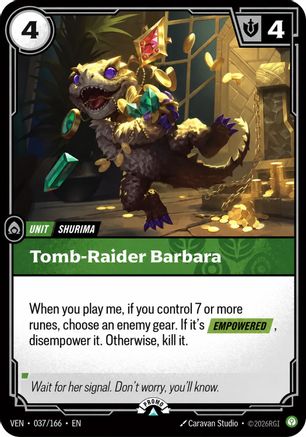 Tomb-Raider Barbara (037/166) (Riftbound Organized Play Promotional Cards)