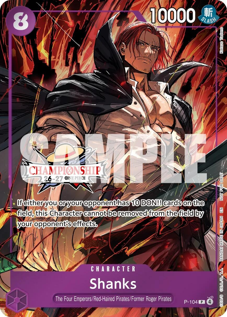 Image for Shanks (CS 26-27 Celebration Pack) (P-104) (One Piece Promotion Cards) (OP-PR) - One Piece Card Game
