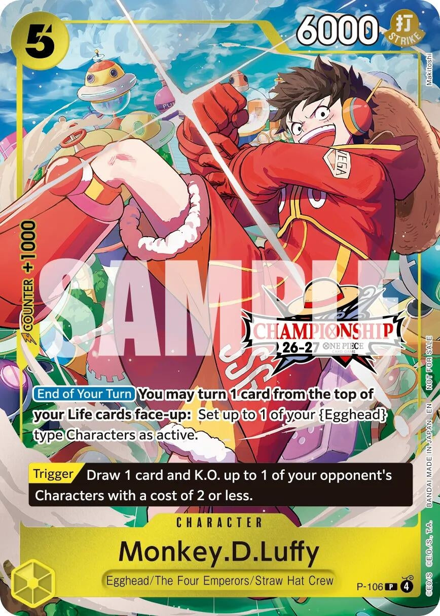 Image for Monkey.D.Luffy (CS 26-27 Celebration Pack) (P-106) (One Piece Promotion Cards) (OP-PR) - One Piece Card Game