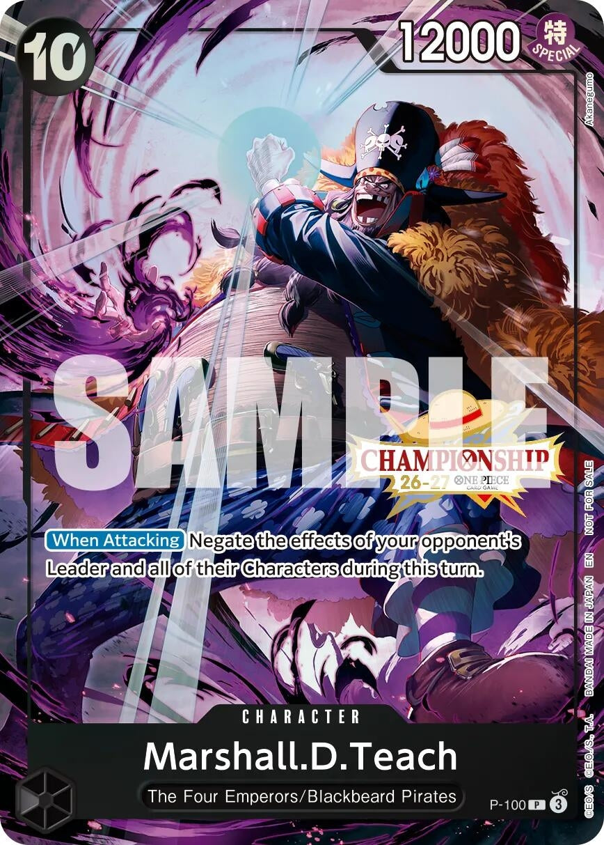 Image for Marshall.D.Teach (CS 26-27 Event Pack Finalist Ver.) (P-100) (One Piece Promotion Cards) (OP-PR) - One Piece Card Game