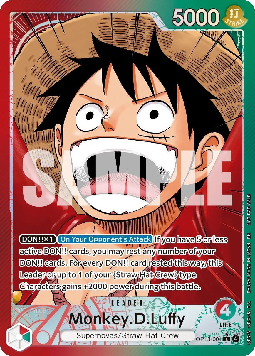 Image for Monkey.D.Luffy (OP13-001) (Jumbo) (OP13-001) (One Piece Promotion Cards) (OP-PR) - One Piece Card Game