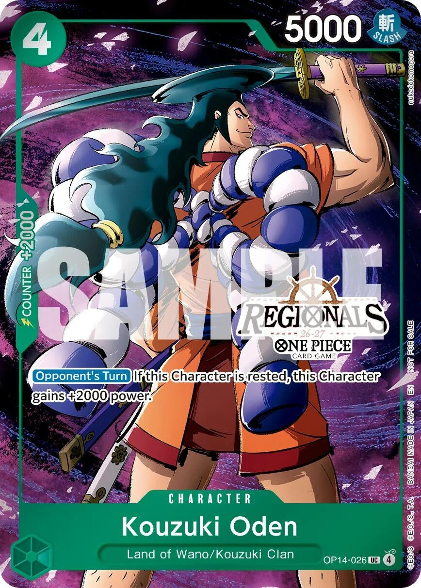 Image for Kouzuki Oden (Regional Participation Pack 2026 Vol.2) (OP14-026) (One Piece Promotion Cards) (OP-PR) - One Piece Card Game