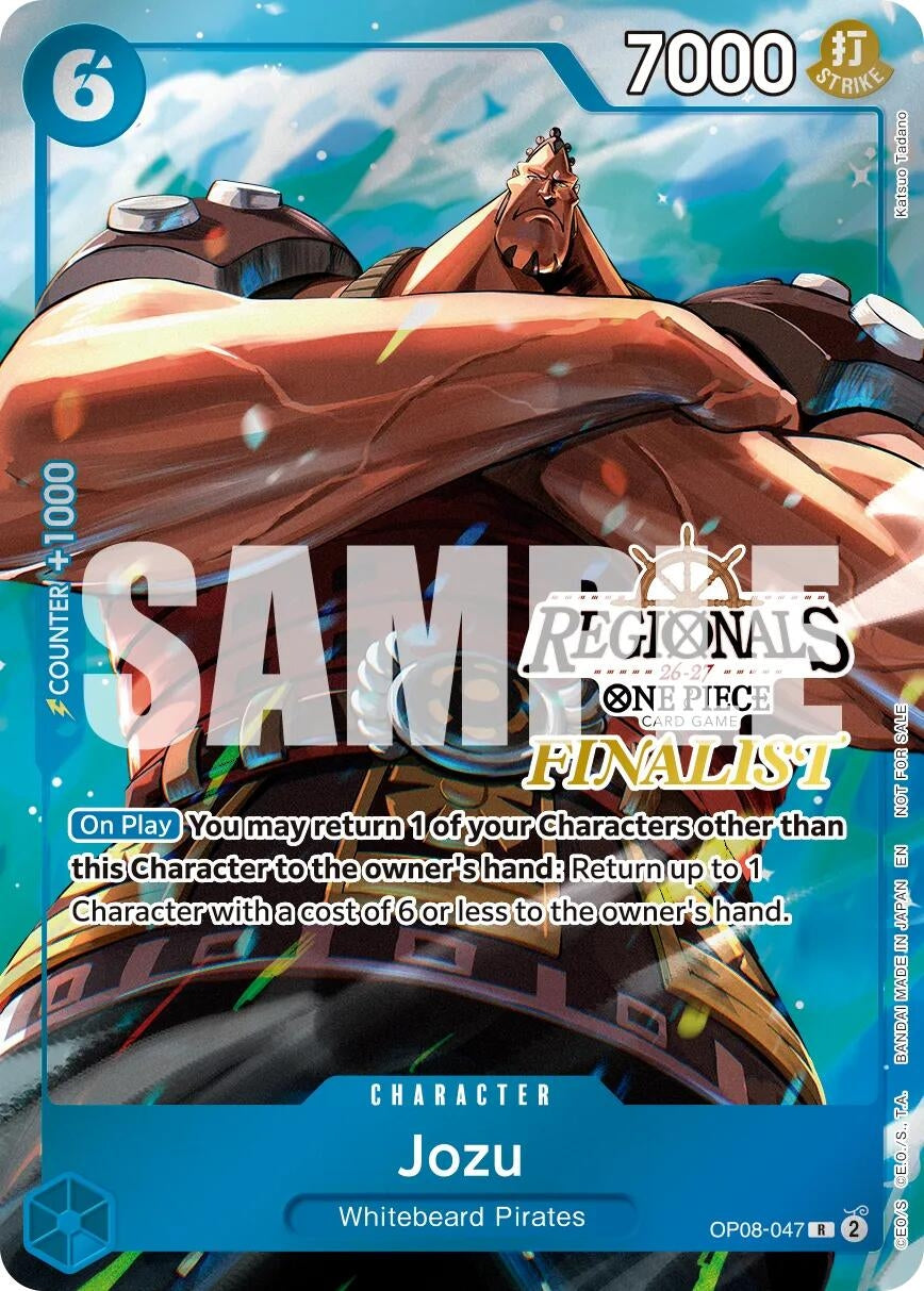 Image for Jozu (Regionals Finalist Card Set 26-27 Vol.2) (OP08-047) (One Piece Promotion Cards) (OP-PR) - One Piece Card Game