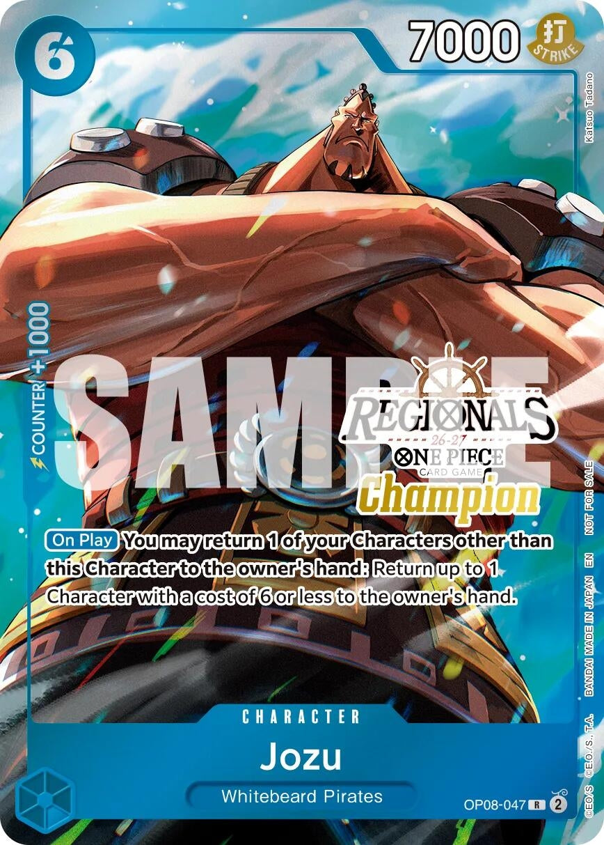 Image for Jozu (Regionals Champion Card Set 26-27 Vol.2) (OP08-047) (One Piece Promotion Cards) (OP-PR) - One Piece Card Game
