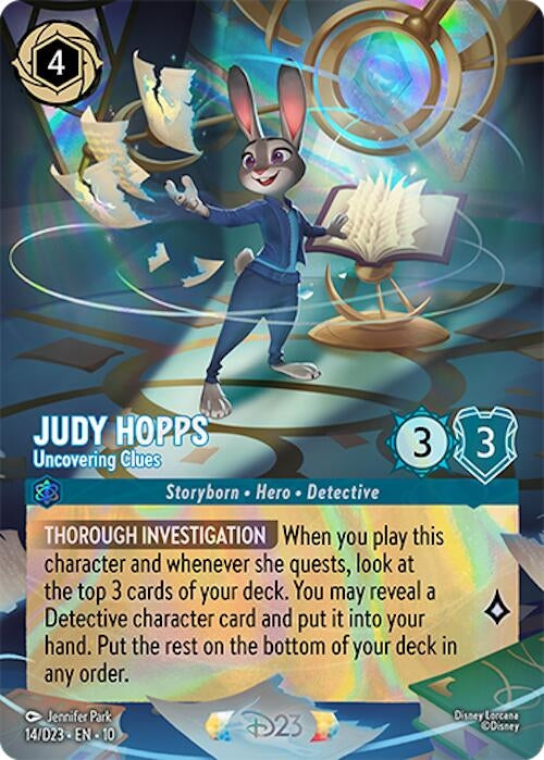 Image for Judy Hopps - Uncovering Clues (14) (D23 Promos) (D23) - Disney Lorcana
