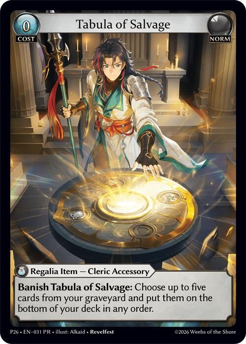 Image for Tabula of Salvage (P26) (Promotional Cards) (P) - Grand Archive TCG