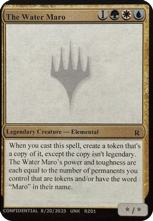 The Water Maro [Un-Known Event Playtest Cards]