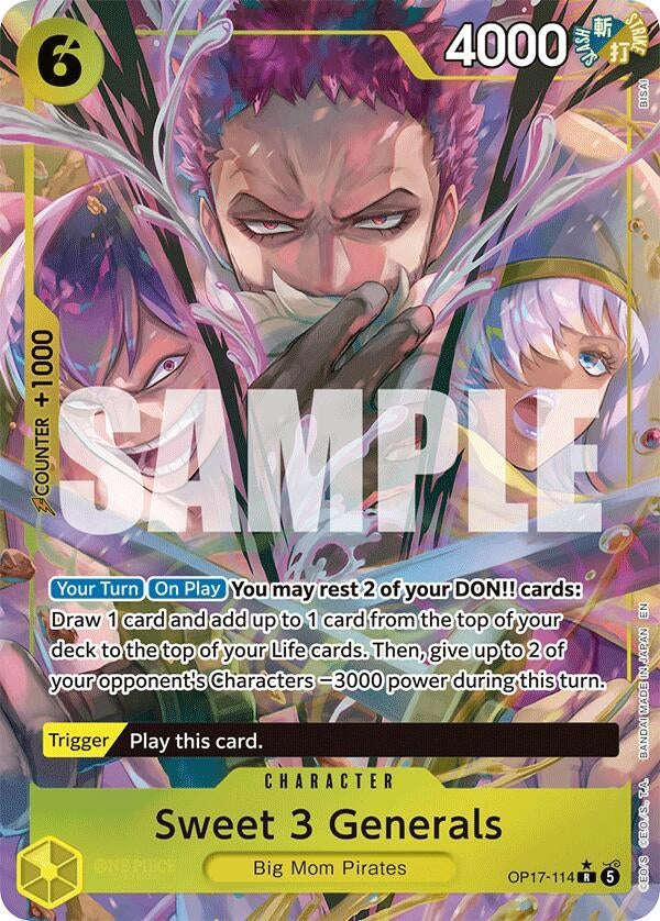 Sweet 3 Generals (Alternate Art) (OP17-114) (The World's Strongest Warriors)