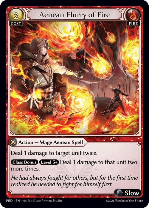 Image for Aenean Flurry of Fire (104) (.asphodel/paradise) (PRD) - Grand Archive TCG