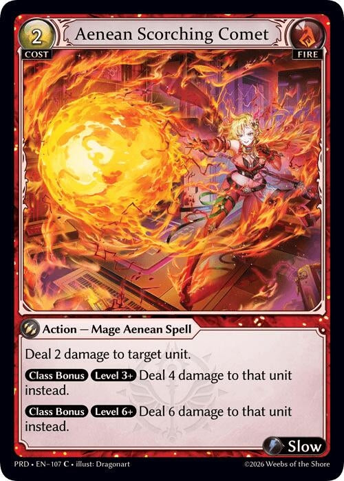 Image for Aenean Scorching Comet (107) (.asphodel/paradise) (PRD) - Grand Archive TCG
