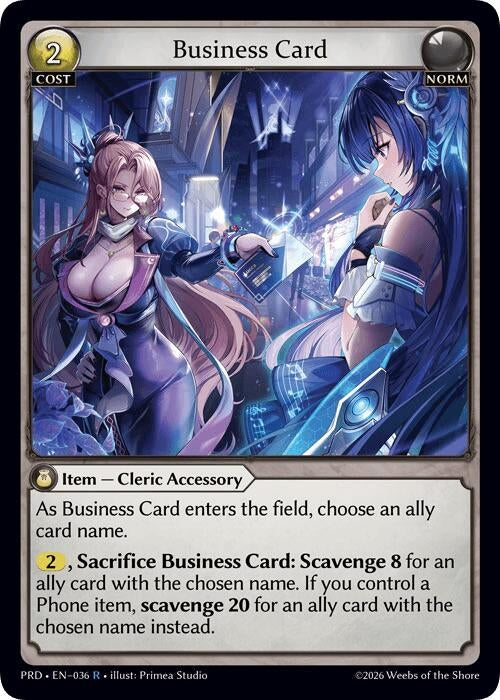 Image for Business Card (036) (.asphodel/paradise) (PRD) - Grand Archive TCG