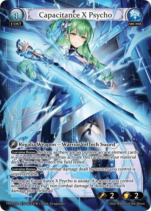 Image for Capacitance X Psycho (025) (.asphodel/paradise) (PRD) - Grand Archive TCG