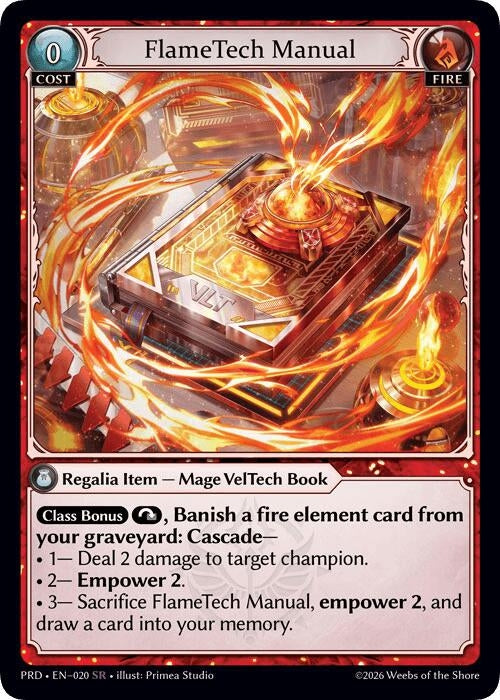 Image for FlameTech Manual (020) (.asphodel/paradise) (PRD) - Grand Archive TCG