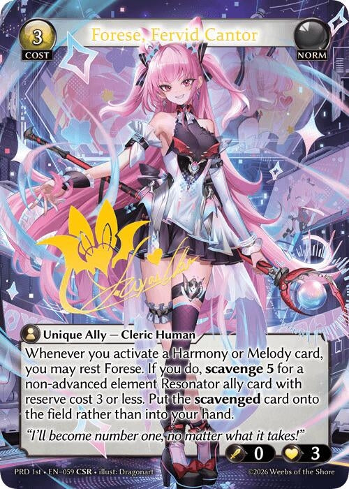 Image for Forese, Fervid Cantor (CSR) (059) (.asphodel/paradise) (PRD) - Grand Archive TCG