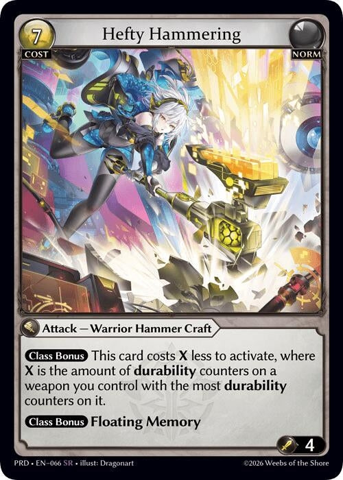 Image for Hefty Hammering (066) (.asphodel/paradise) (PRD) - Grand Archive TCG