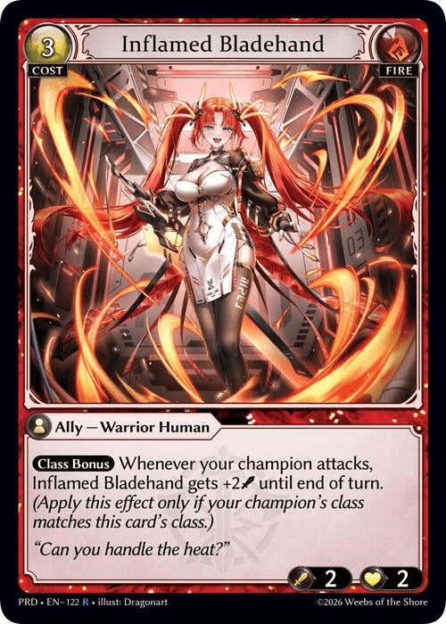 Image for Inflamed Bladehand (122) (.asphodel/paradise) (PRD) - Grand Archive TCG