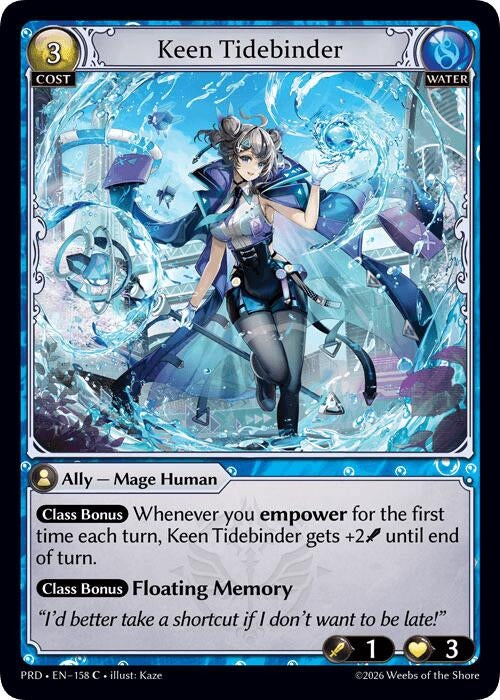 Image for Keen Tidebinder (158) (.asphodel/paradise) (PRD) - Grand Archive TCG