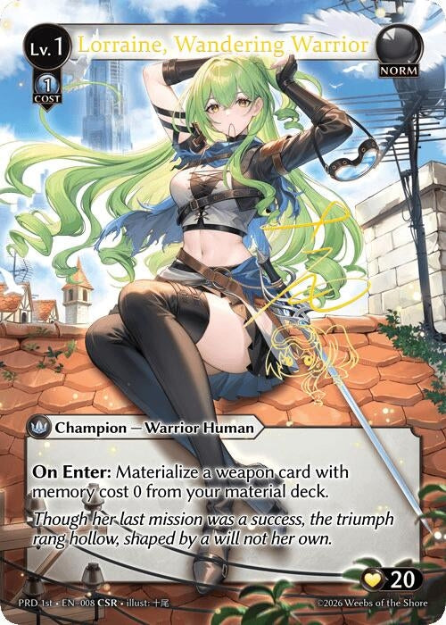 Image for Lorraine, Wandering Warrior (CSR) (008) (.asphodel/paradise) (PRD) - Grand Archive TCG