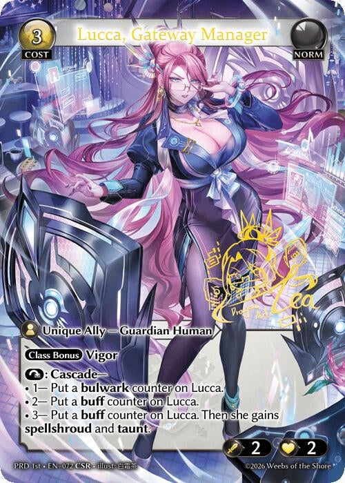 Image for Lucca, Gateway Manager (CSR) (072) (.asphodel/paradise) (PRD) - Grand Archive TCG
