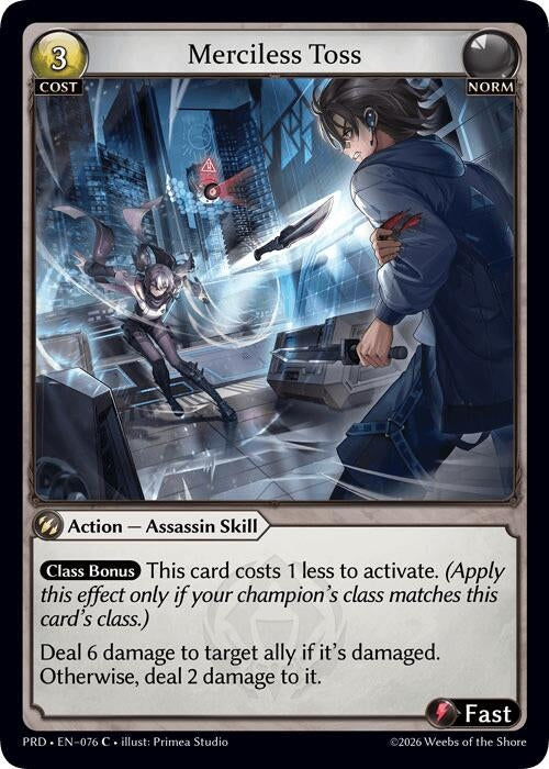 Image for Merciless Toss (076) (.asphodel/paradise) (PRD) - Grand Archive TCG