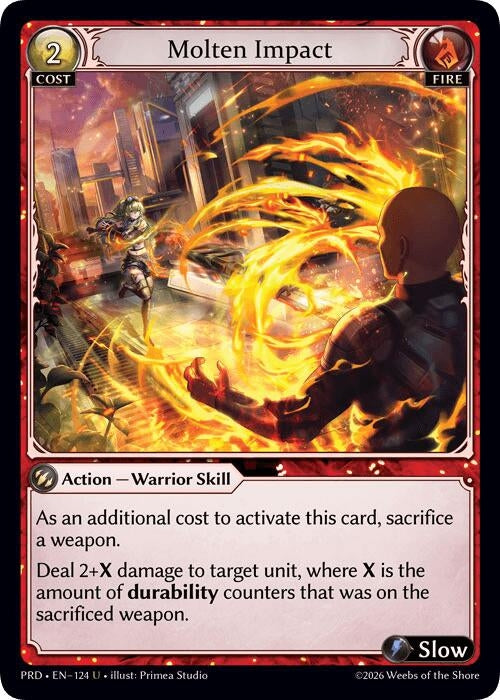 Image for Molten Impact (124) (.asphodel/paradise) (PRD) - Grand Archive TCG