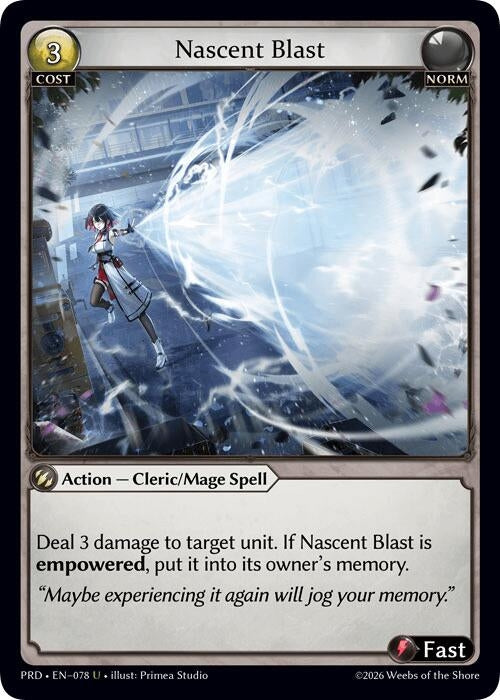 Image for Nascent Blast (078) (.asphodel/paradise) (PRD) - Grand Archive TCG