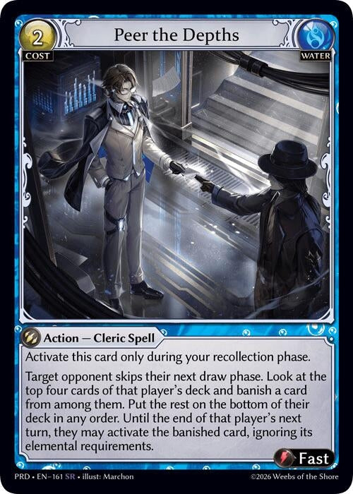 Image for Peer the Depths (161) (.asphodel/paradise) (PRD) - Grand Archive TCG