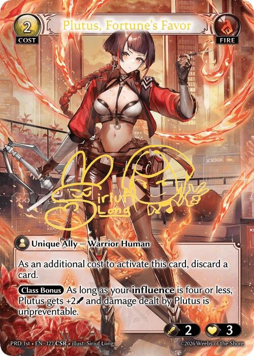 Image for Plutus, Fortune's Favor (CSR) (127) (.asphodel/paradise) (PRD) - Grand Archive TCG