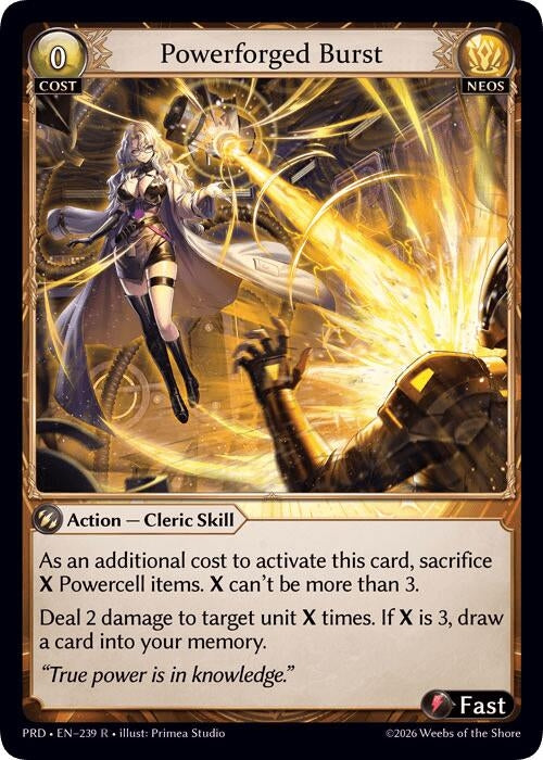 Image for Powerforged Burst (239) (.asphodel/paradise) (PRD) - Grand Archive TCG