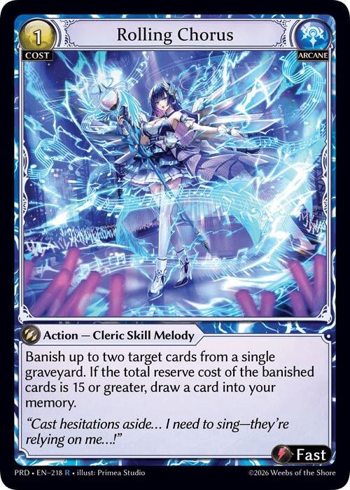 Image for Rolling Chorus (218) (.asphodel/paradise) (PRD) - Grand Archive TCG