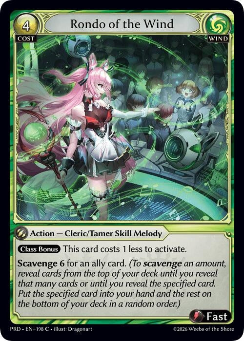 Image for Rondo of the Wind (198) (.asphodel/paradise) (PRD) - Grand Archive TCG