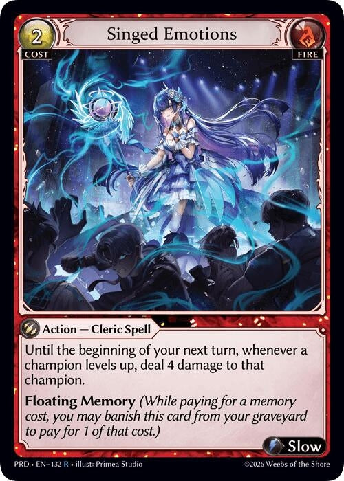 Image for Singed Emotions (132) (.asphodel/paradise) (PRD) - Grand Archive TCG