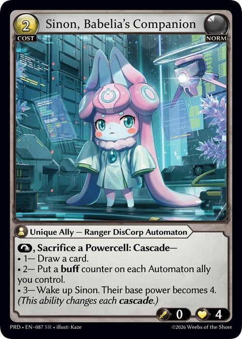 Image for Sinon, Babelia's Companion (087) (.asphodel/paradise) (PRD) - Grand Archive TCG