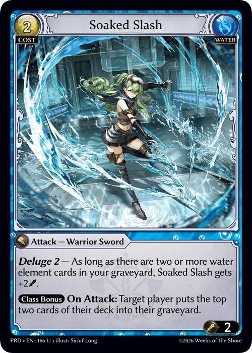 Image for Soaked Slash (166) (.asphodel/paradise) (PRD) - Grand Archive TCG