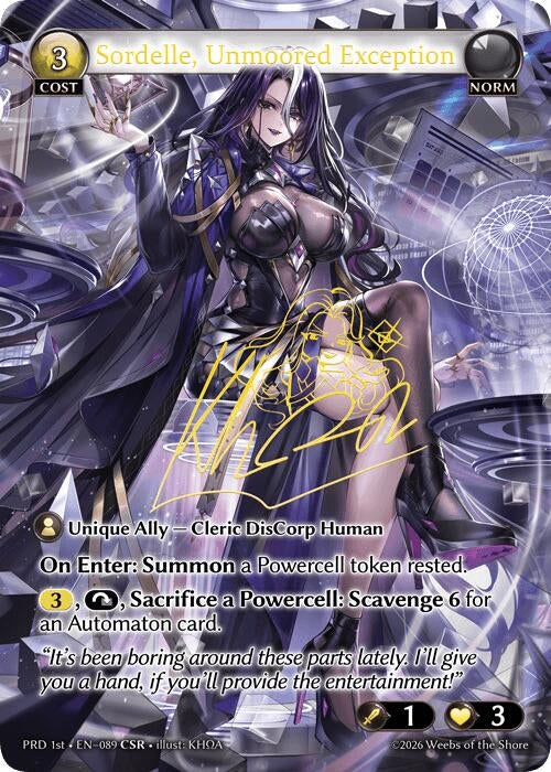 Image for Sordelle, Unmoored Exception (CSR) (089) (.asphodel/paradise) (PRD) - Grand Archive TCG