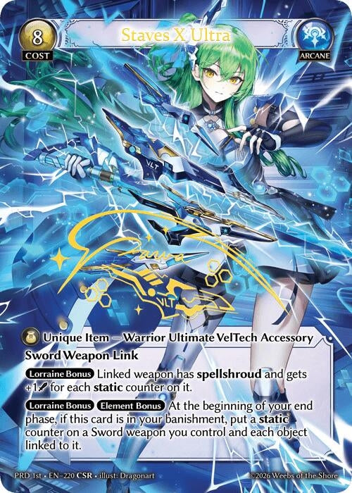 Image for Staves X Ultra (CSR) (220) (.asphodel/paradise) (PRD) - Grand Archive TCG