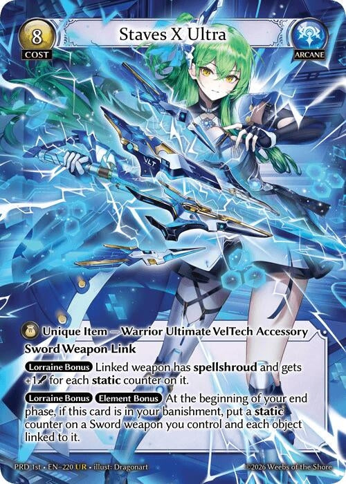 Image for Staves X Ultra (UR) (220) (.asphodel/paradise) (PRD) - Grand Archive TCG