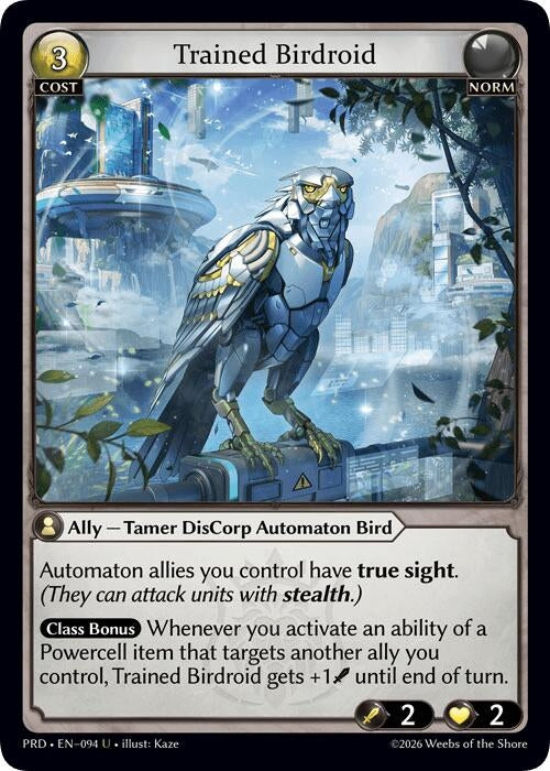 Image for Trained Birdroid (094) (.asphodel/paradise) (PRD) - Grand Archive TCG