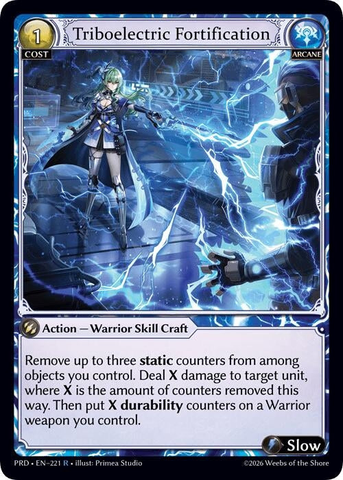 Image for Triboelectric Fortification (221) (.asphodel/paradise) (PRD) - Grand Archive TCG